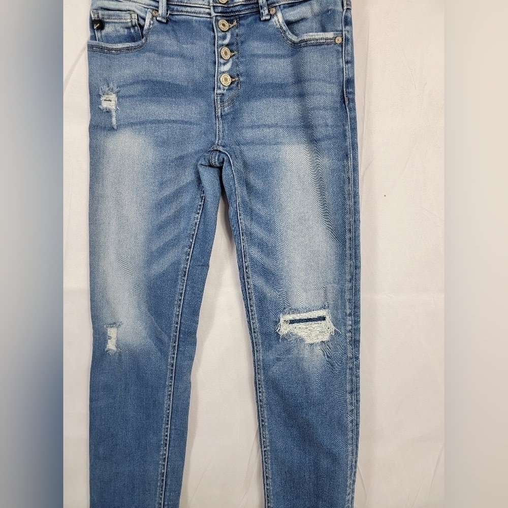 Women's Size 9/29 Kancan Blue Distressed Jeans - Picture 5 of 6